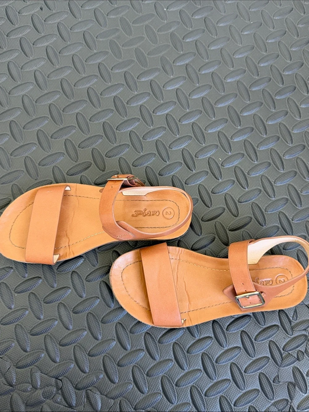 Cat & Jack Tan Open-Toe Strap Sandals for Kids